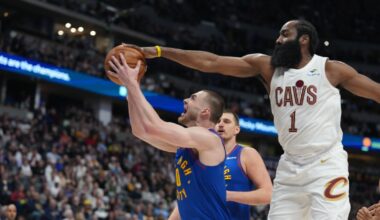 Donovan Mitchell, James Harden rally Cavaliers to 119-117 win over Nuggets