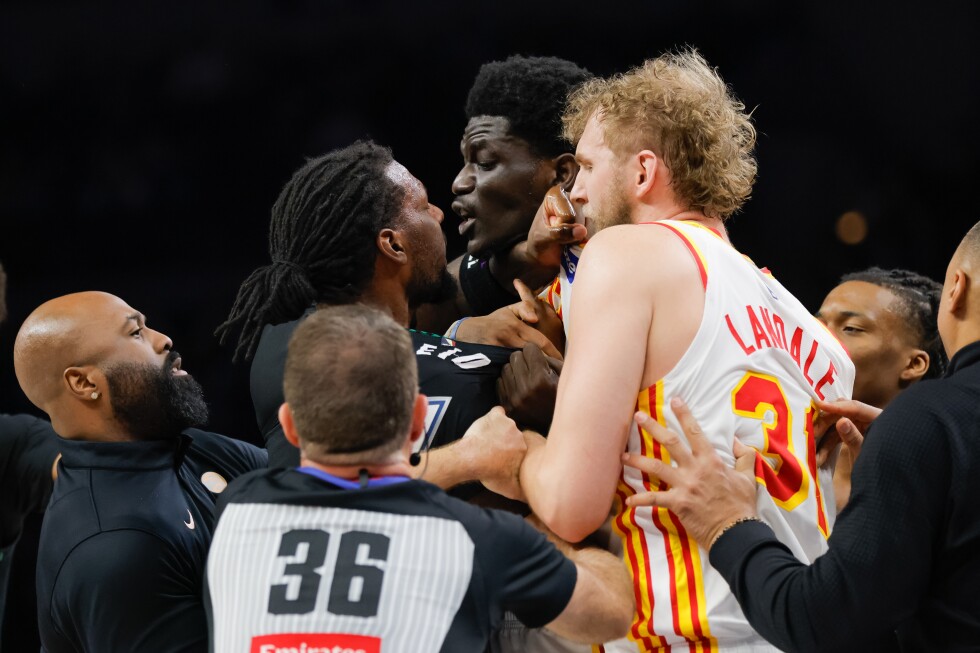 NBA fines Hawks' Mouhamed Gueye and Timberwolves' Naz Reid $35,000 each