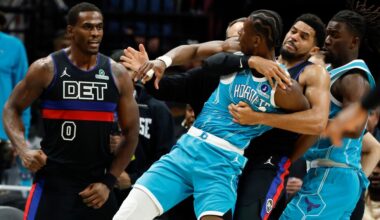Stewart suspended 7 games, 3 other players penalized for Pistons-Hornets fight