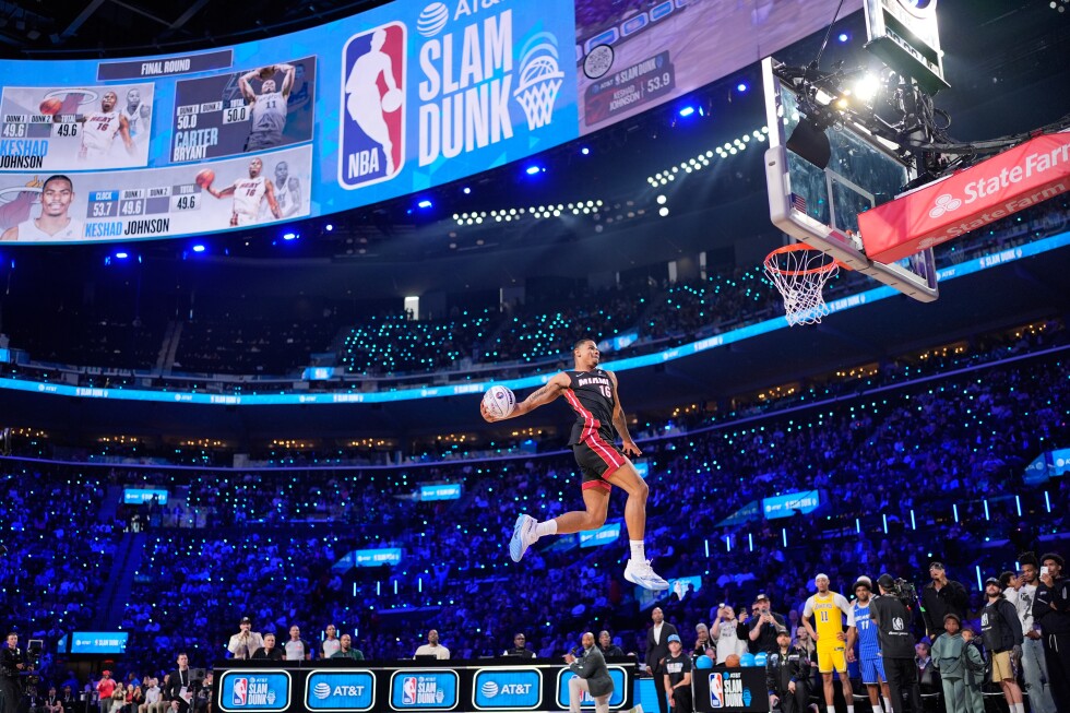 Miami Heat's Keshad Johnson triumphs in NBA All-Star dunk contest