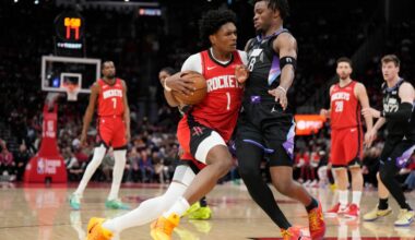 Smith scores 31 points and Thompson adds 20 as Rockets beat the Jazz 125-105