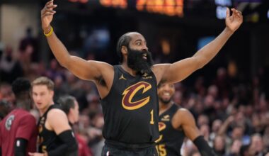 Harden turns playmaker in Cavaliers' home debut as Cleveland routs the Wizards