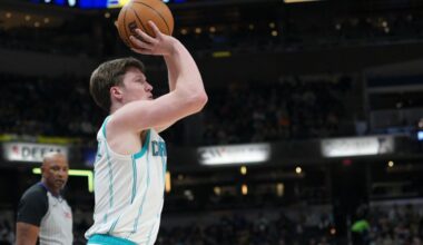Hornets' Kon Knueppel breaks NBA rookie record for 3-pointers in a season
