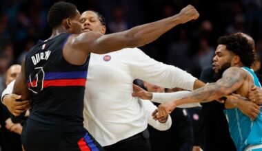 Fight between Pistons and Hornets results in four players being ejected