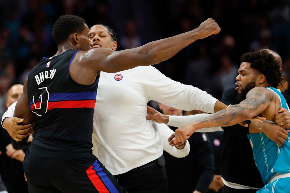 Fight between Pistons and Hornets results in four players being ejected