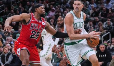 Bulls get a first look at former big man Nikola Vucevic in Celtic green