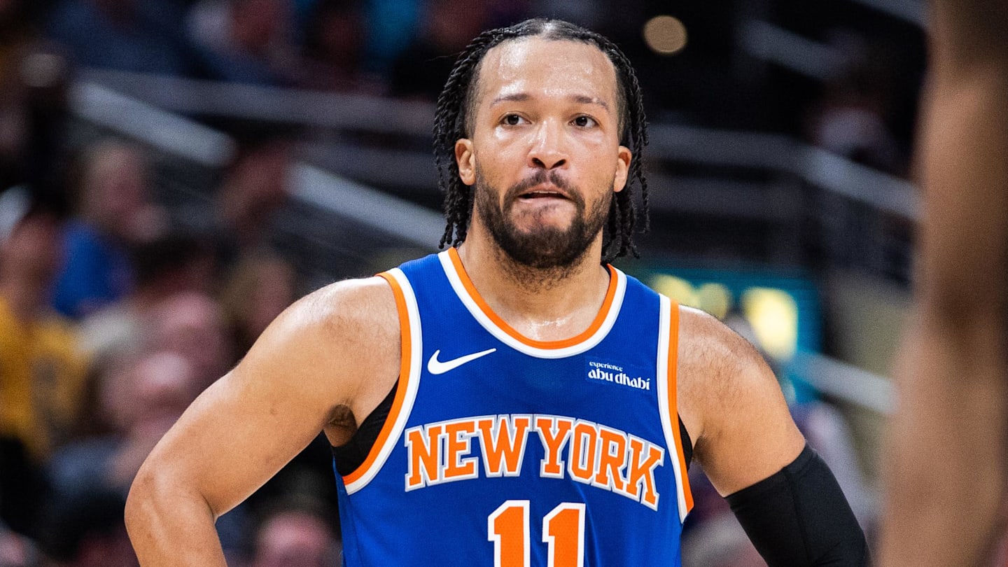 Mar 13, 2026; Indianapolis, Indiana, USA;  New York Knicks guard Jalen Brunson (11) in the second half against the Indiana Pacers at Gainbridge Fieldhouse. Mandatory Credit: Trevor Ruszkowski-Imagn Images