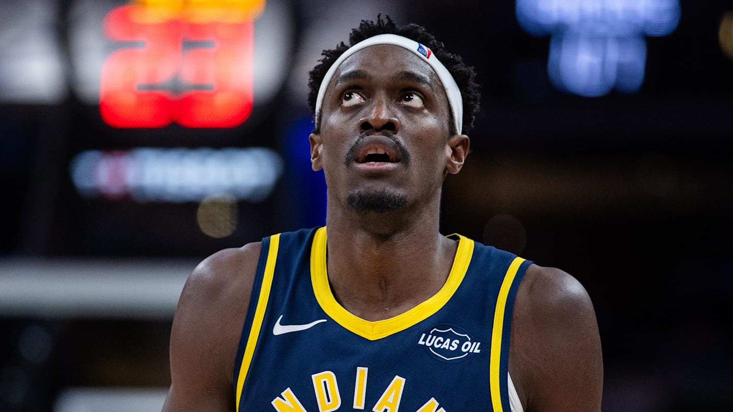 Indiana Pacers forward Pascal Siakam (43) in the second half against the Atlanta Hawks at Gainbridge Fieldhouse.