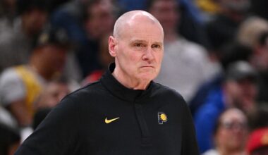 Indiana Pacers head coach Rick Carlisle stands on the sideline during the first quarter against the Los Angeles Lakers at Gainbridge Fieldhouse.