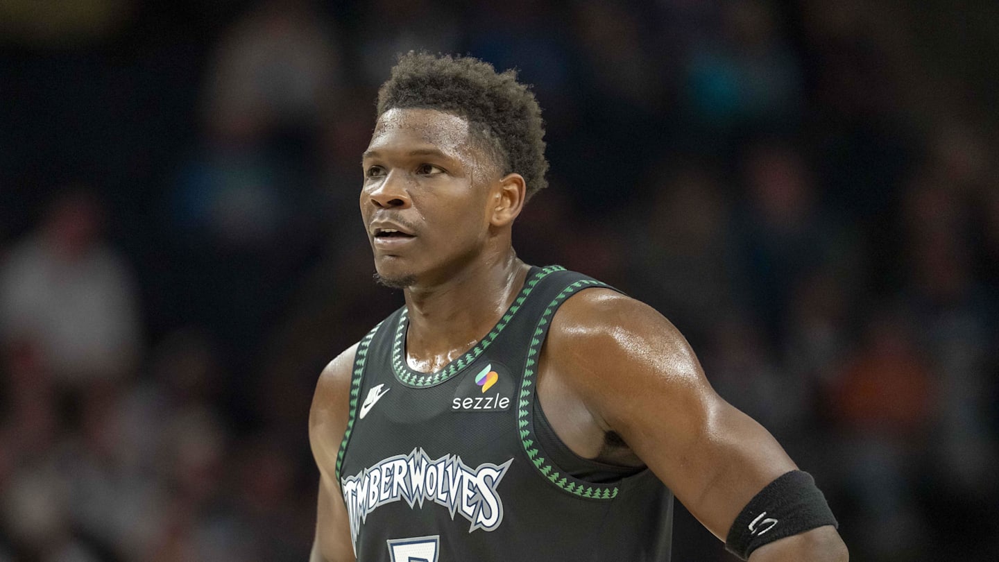 Mar 3, 2026; Minneapolis, Minnesota, USA; Minnesota Timberwolves guard Anthony Edwards (5) in the second half against the Memphis Grizzlies at Target Center. Mandatory Credit: Jesse Johnson-Imagn Images