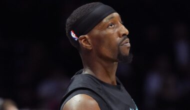 Miami Heat center Bam Adebayo (13) warms-up  (Mandatory Credit: Jim Rassol-Imagn Images)