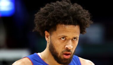 Detroit Pistons guard Cade Cunningham (2) looks on during the first half against the Washington Wizards at Capital One Arena on Mar 17, 2026.