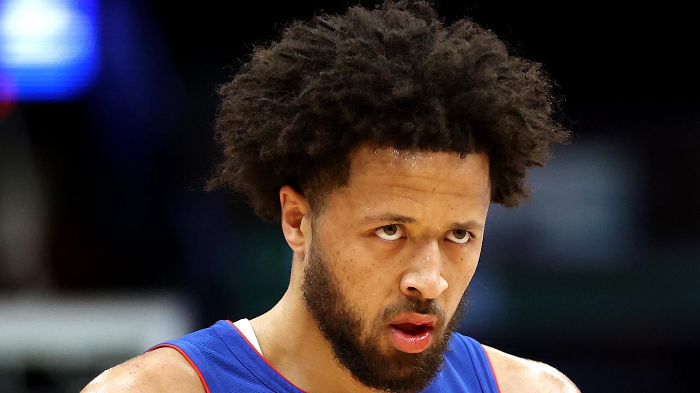 Detroit Pistons guard Cade Cunningham (2) looks on during the first half against the Washington Wizards at Capital One Arena on Mar 17, 2026.