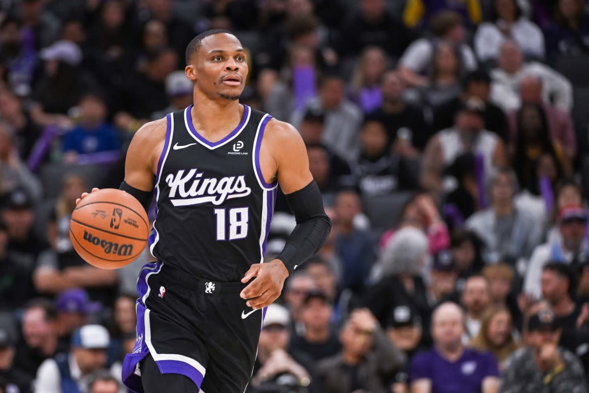 Kings guard Russell Westbrook holds the NBA record for most triple-doubles. Ed Szczepanski-Imagn Images