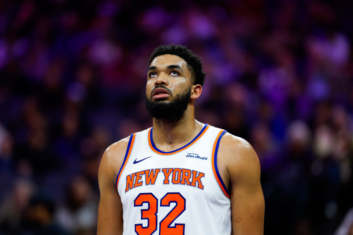 New York Knicks center Karl-Anthony Towns (32)© Sergio Estrada-Imagn Images