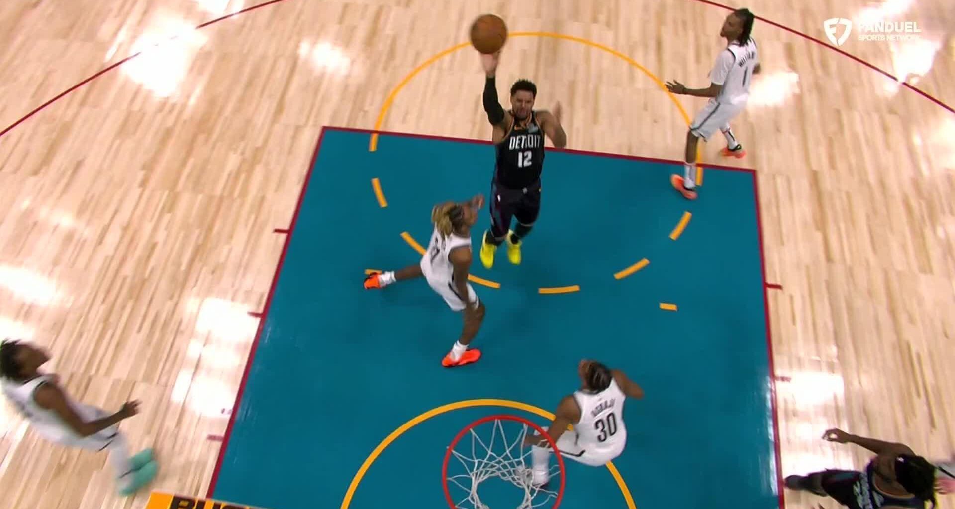 Nets end 10-game losing streak by rallying from down 23 points to stun Pistons 107-105