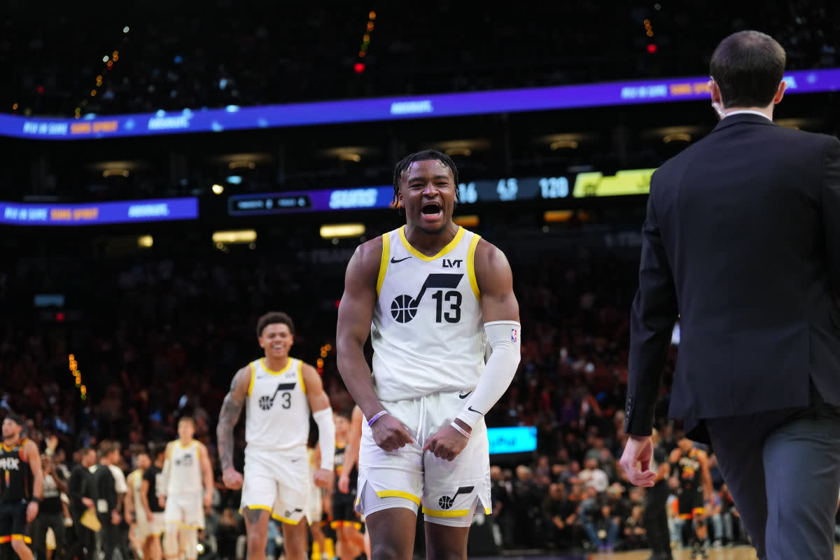 Utah Jazz guard Isaiah Collier (13)© Kiyoshi Mio-Imagn Images