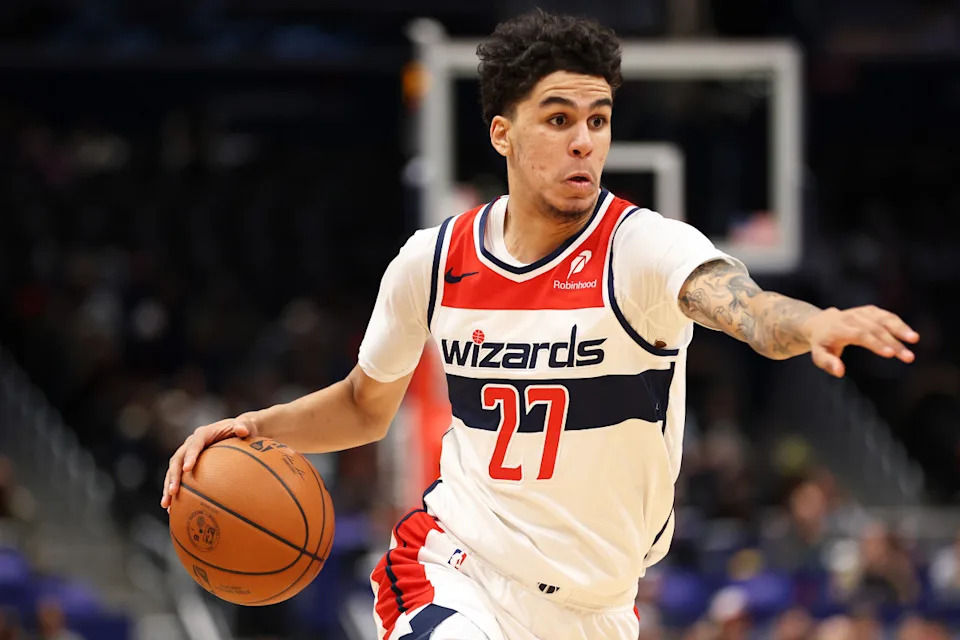 Washington Wizards guard Will Riley (27)Daniel Kucin Jr&period;-Imagn Images