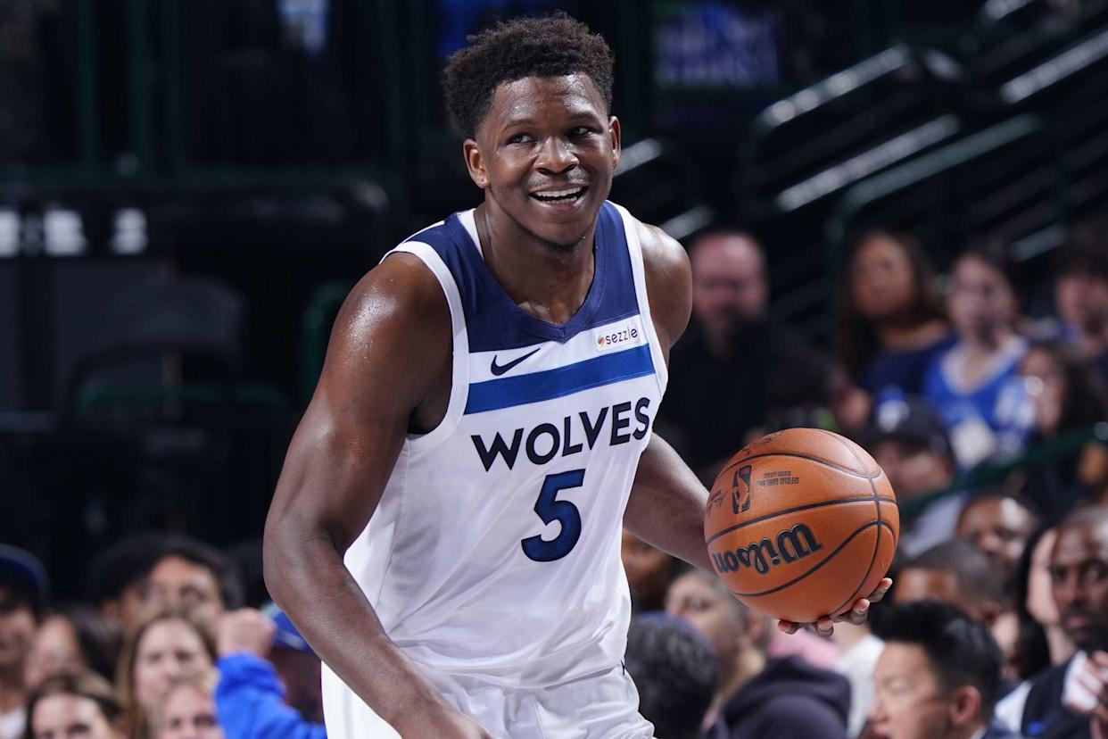 Anthony Edwards on March 30, 2026 in DallasCredit: Glenn James/NBAE via Getty