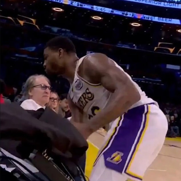 Lakers guard Marcus Smart crashed into Maher - leaving both of them with injuries