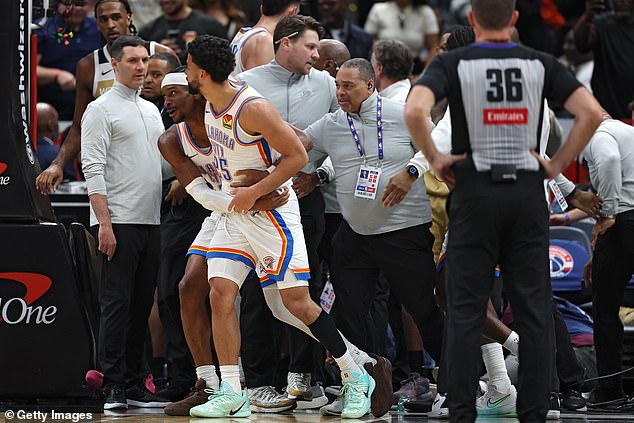 Four players were ejected - three from OKC, one from Washington - after the fracas