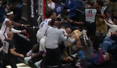 A brawl broke out between the Oklahoma City Thunder and the Washington Wizards