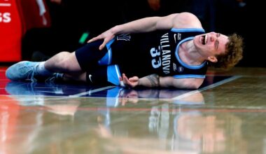 Villanova starting forward Matt Hodge will miss the rest of the season with a torn ACL