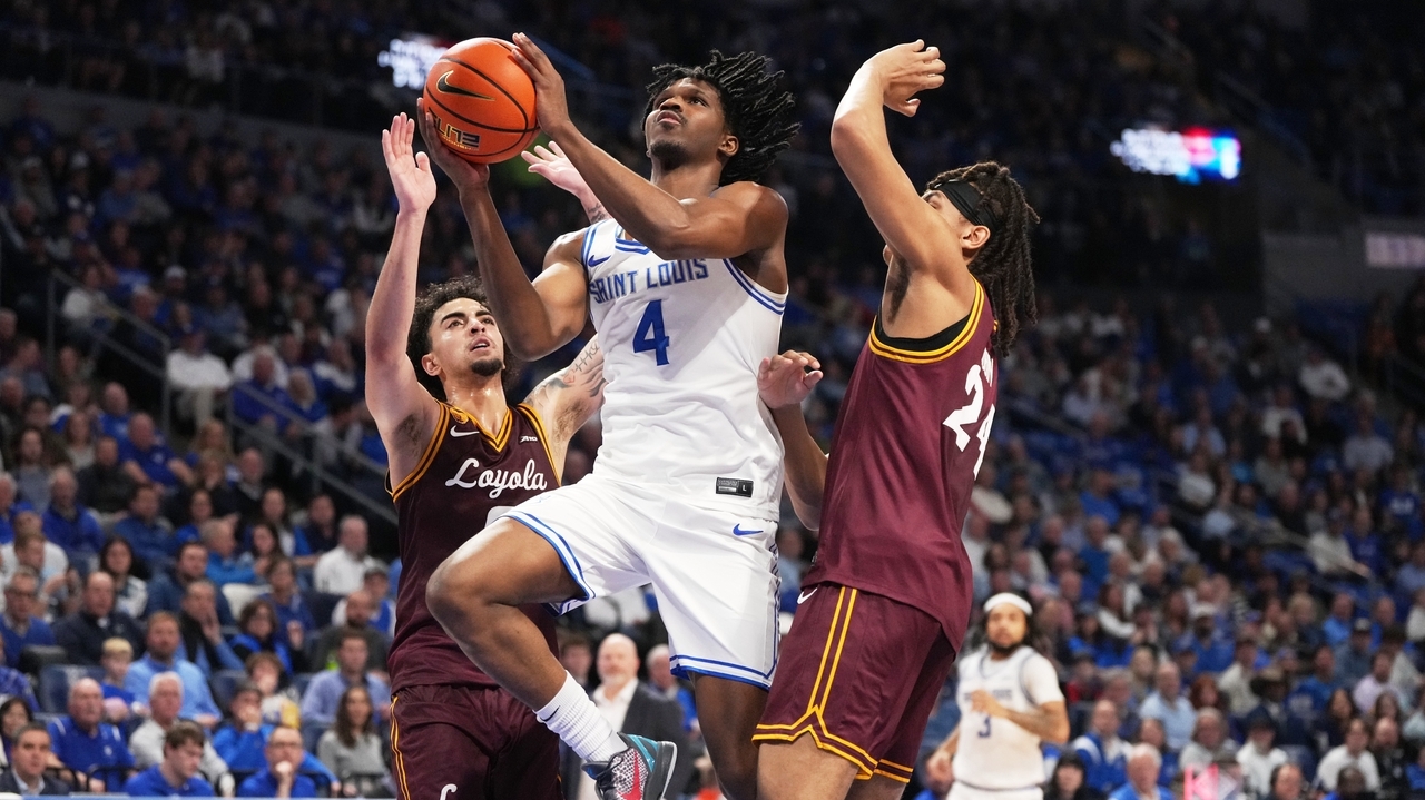 No. 25 Saint Louis beats Loyola Chicago 79-65 to earn top seed in A-10 tourney