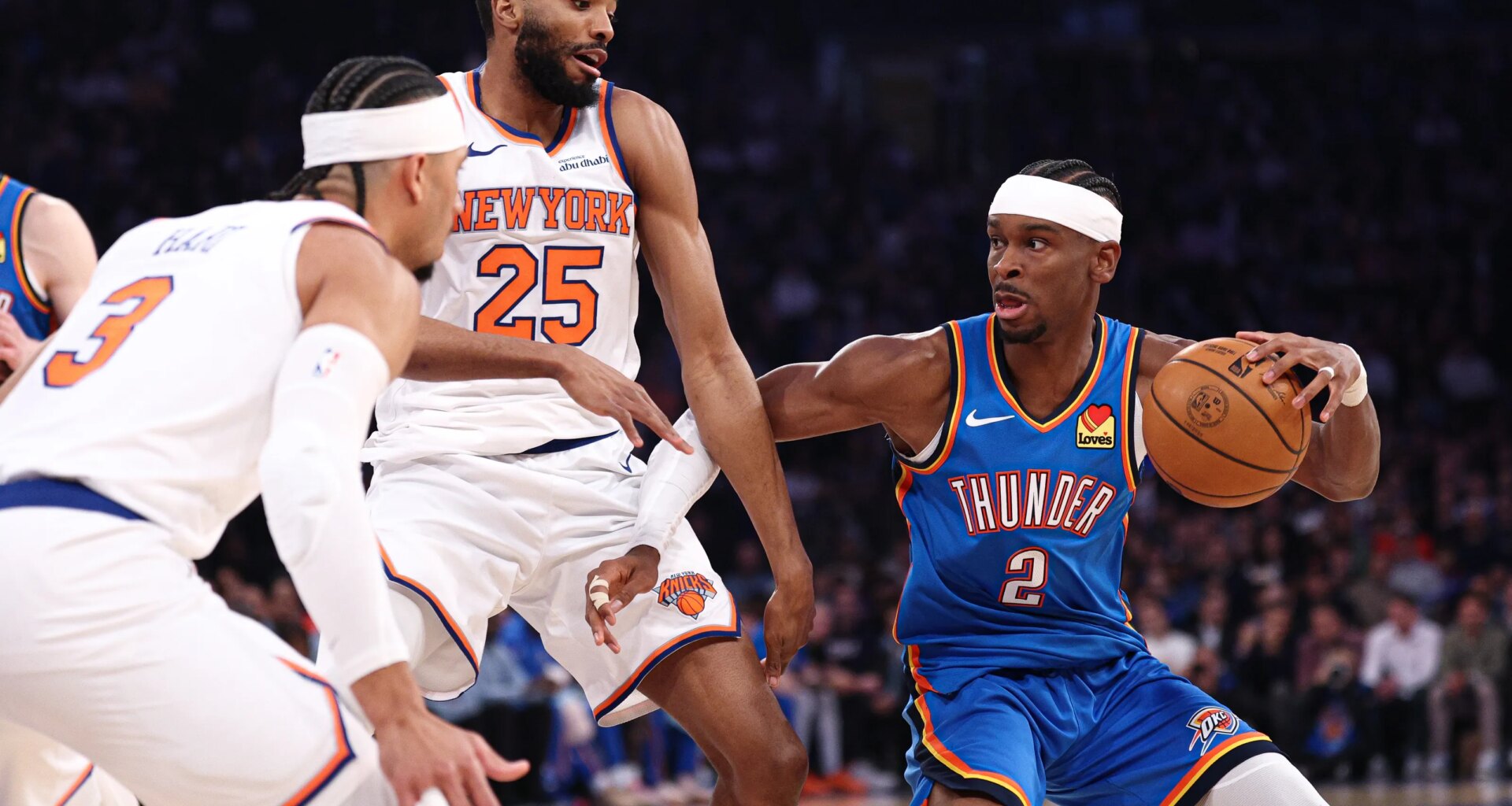 SGA, Holmgren lead Thunder to 103-100 win over Knicks