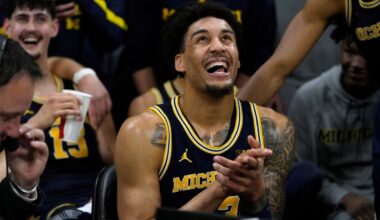 Michigan's Yaxel Lendeborg and Dusty May and Illinois' Keaton Wagler take top AP All-Big Ten honors