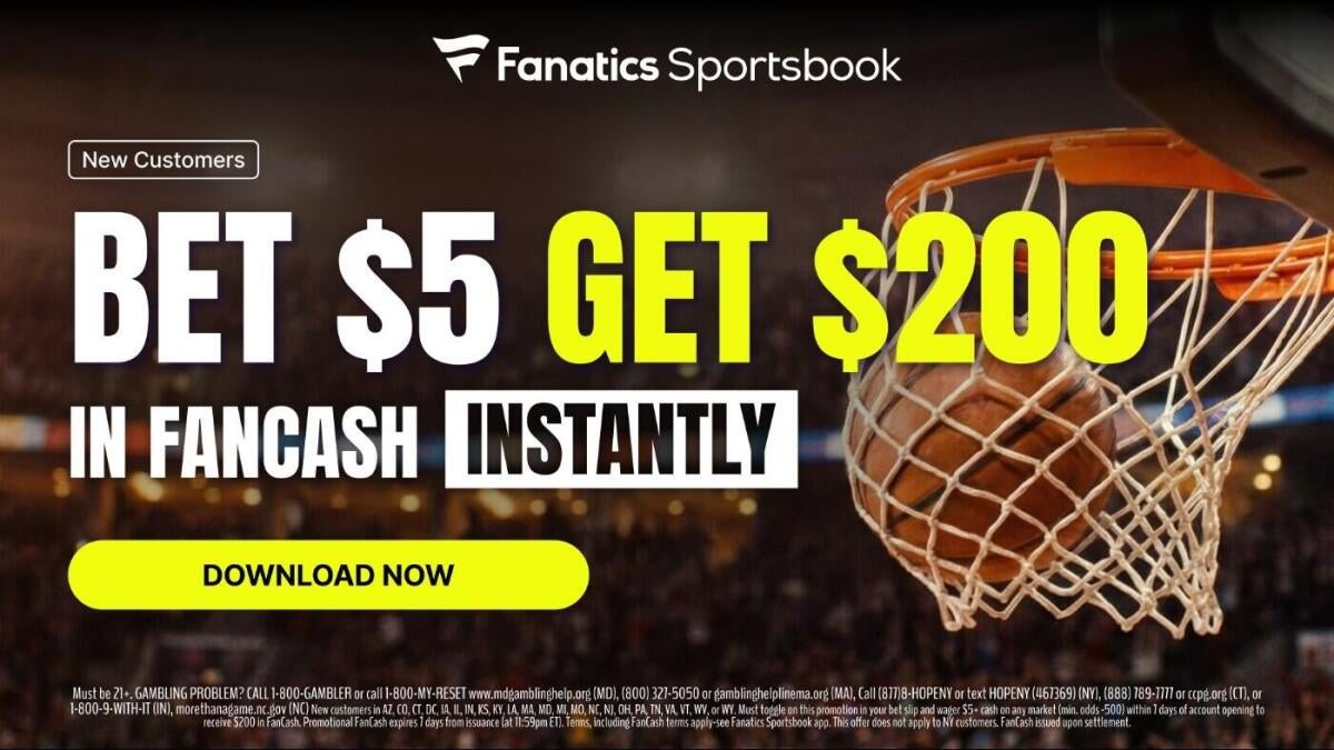 Fanatics Sportsbook promo code CBSFAN: Bet $5, Get $200 FanCash immediately for 76ers-Pistons, Thursday NBA