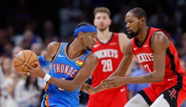 Kevin Durant shows Shai Gilgeous-Alexander love for 20-point streak