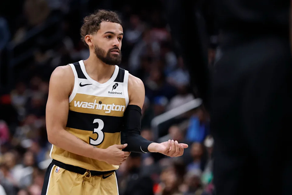 Trae Young's playmaking ceiling rises if Washington builds a contender around his elite assist volume.© Geoff Burke-Imagn Images