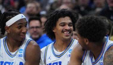 Mouth madness! UCLA's Skyy Clark grins and bears it after tooth bites the dust in NCAA Tournament