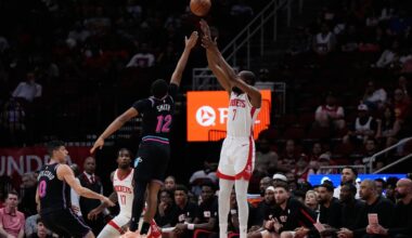 Durant passes Jordan, then Thompson tips in the winner in Rockets' 123-122 victory over Heat