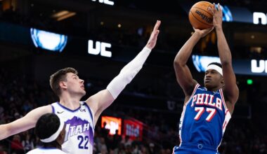 Edgecombe's double-double helps 76ers down Jazz 126-116