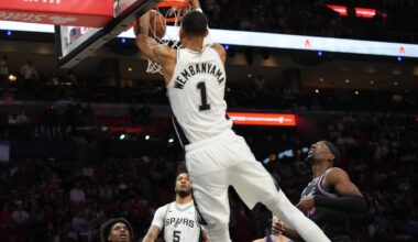 Wembanyama scores 26, red-hot Spurs roll past sliding Heat 136-111 and clinch Southwest Division