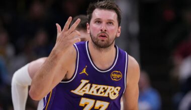 Luka Doncic scores 43 as Lakers beat Pacers 137-130 with Caitlin Clark snapping photos