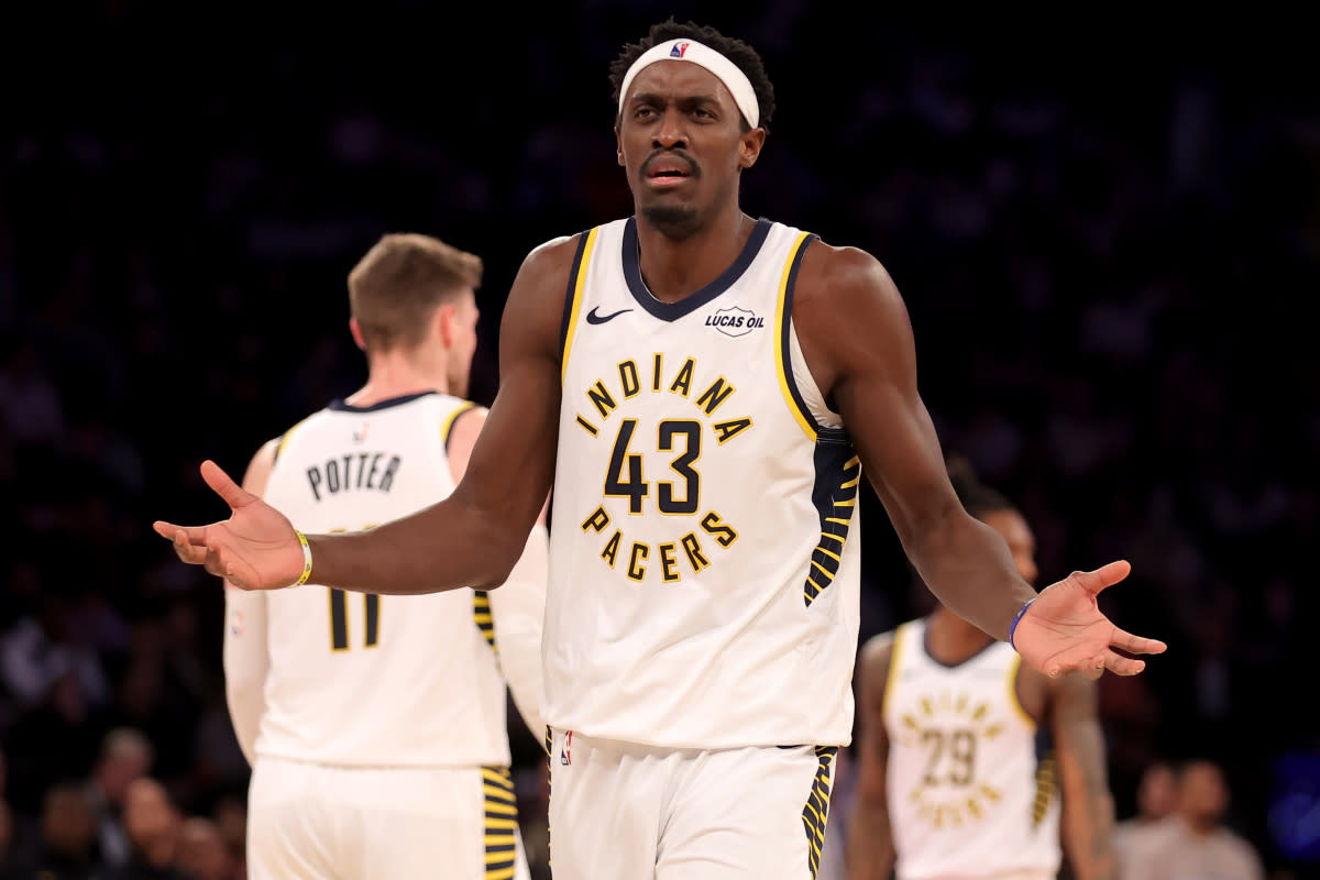 Indiana Pacers forward Pascal Siakam (43)Brad Penner-Imagn Images