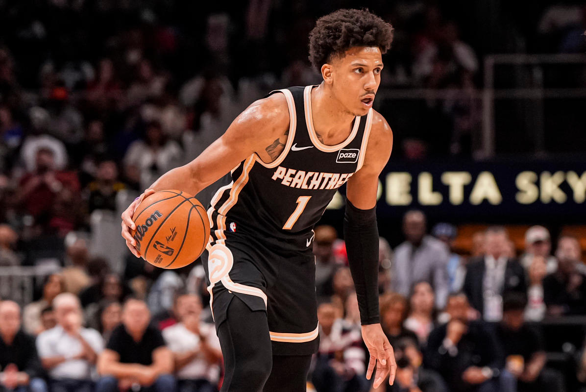 Atlanta Hawks forward Jalen Johnson (1)© Dale Zanine-Imagn Images