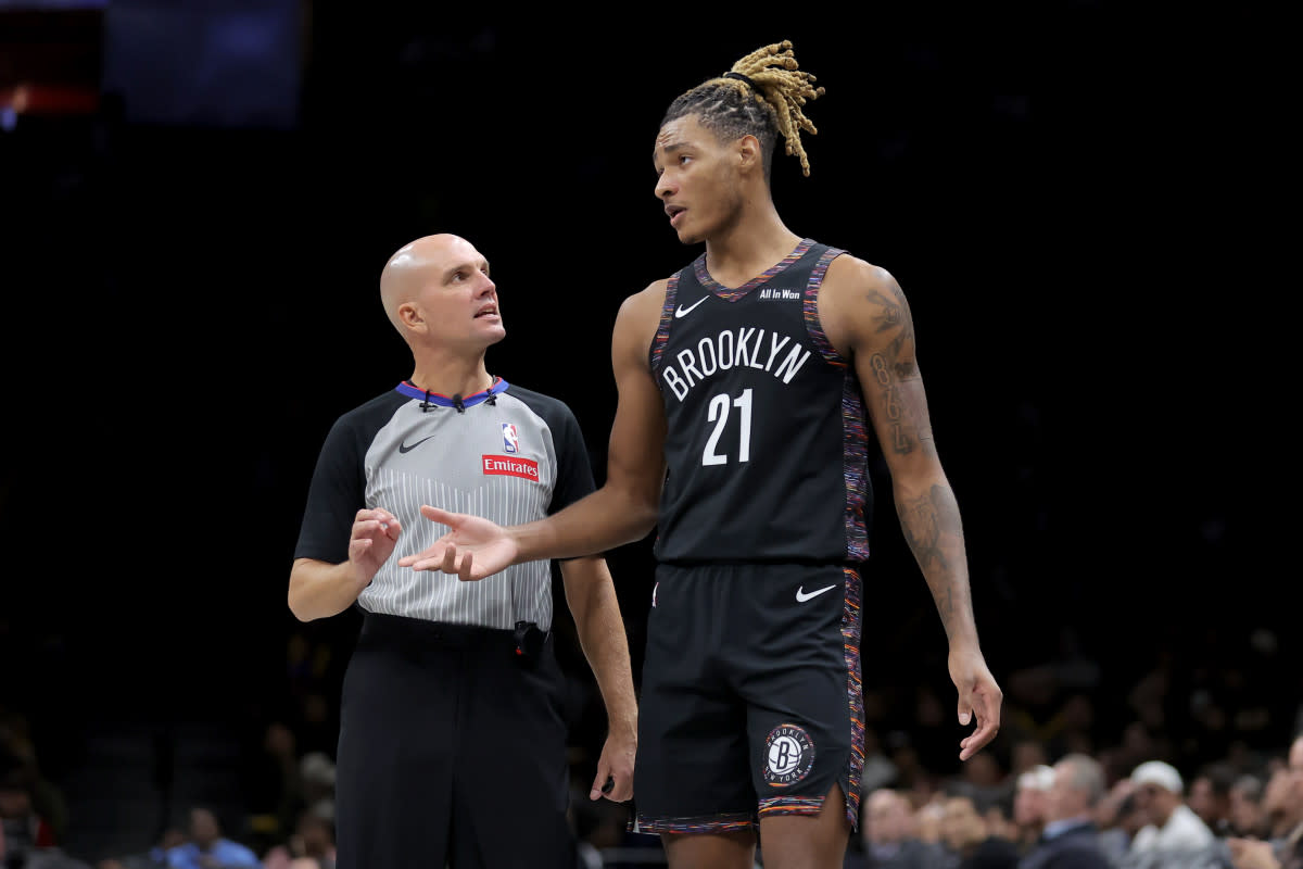 Brooklyn Nets forward Noah Clowney (21)Brad Penner-Imagn Images