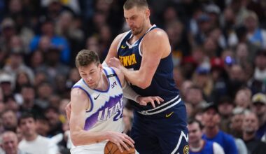 Jokic's triple-double, Murray and Johnson hit late 3s to rally Nuggets by Jazz, 135-129