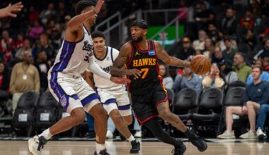 Hawks withstand fourth-quarter surge by Kings in 123-113 victory as Snyder gets 500th win