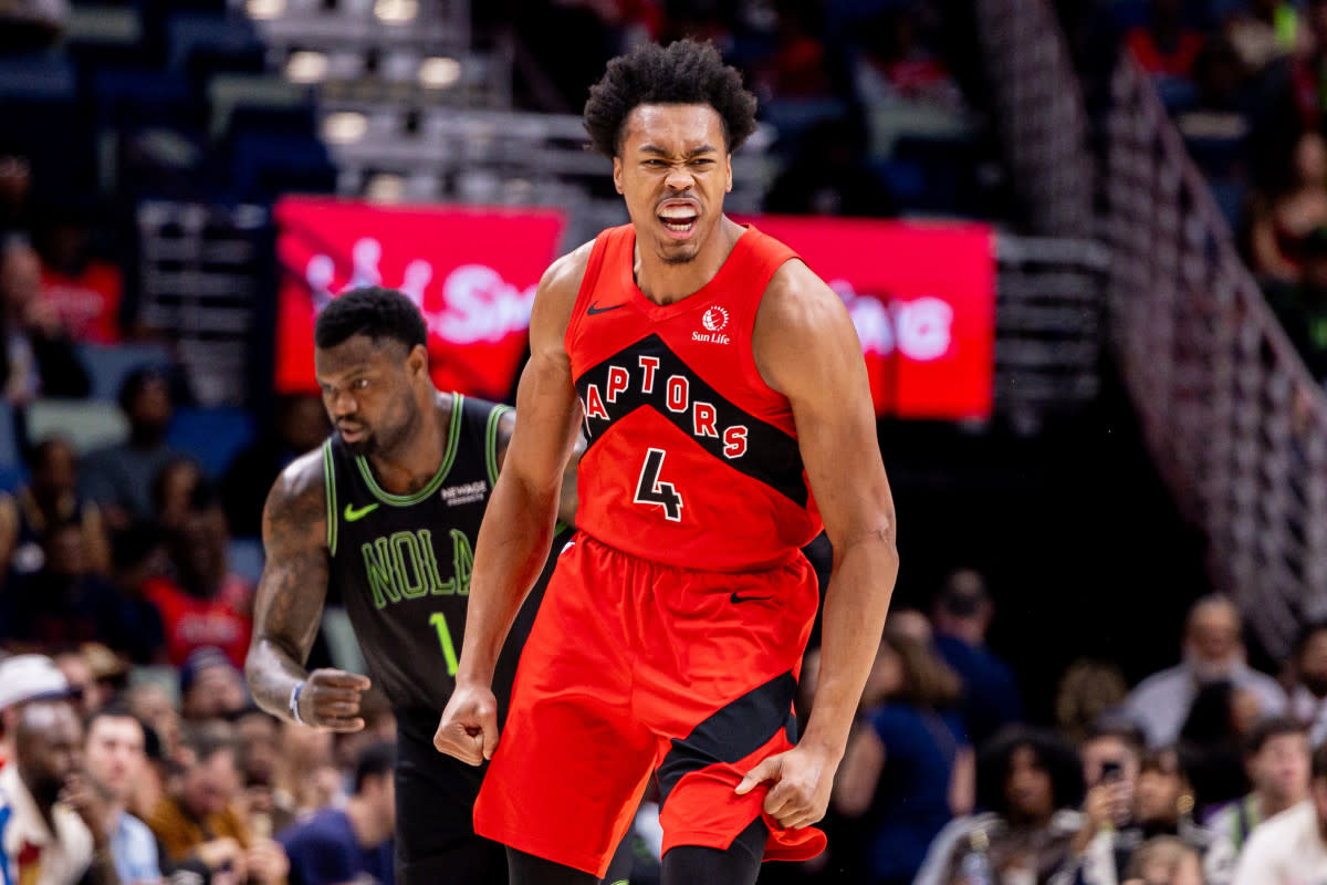 Toronto Raptors forward/guard Scottie Barnes (4)Stephen Lew-Imagn Images