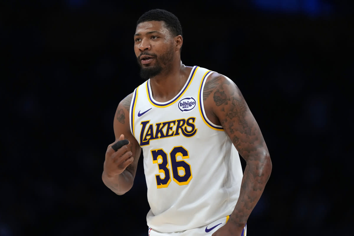Los Angeles Lakers guard Marcus Smart (36)Kirby Lee-Imagn Images