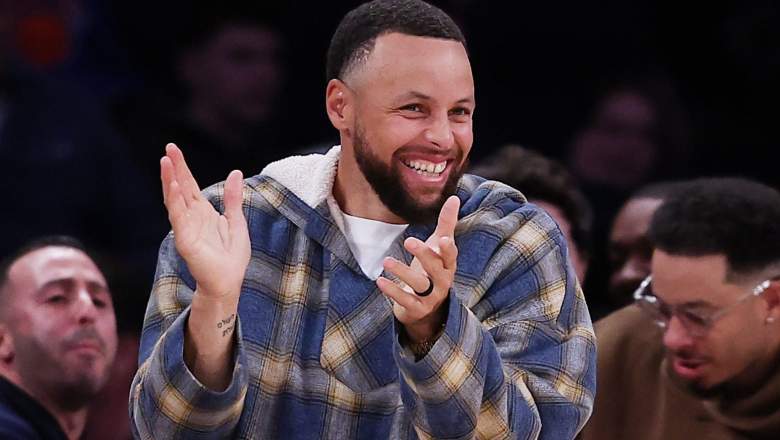 Kristaps Porzingis is eager to play with Stephen Curry #30 of the Golden State Warriors