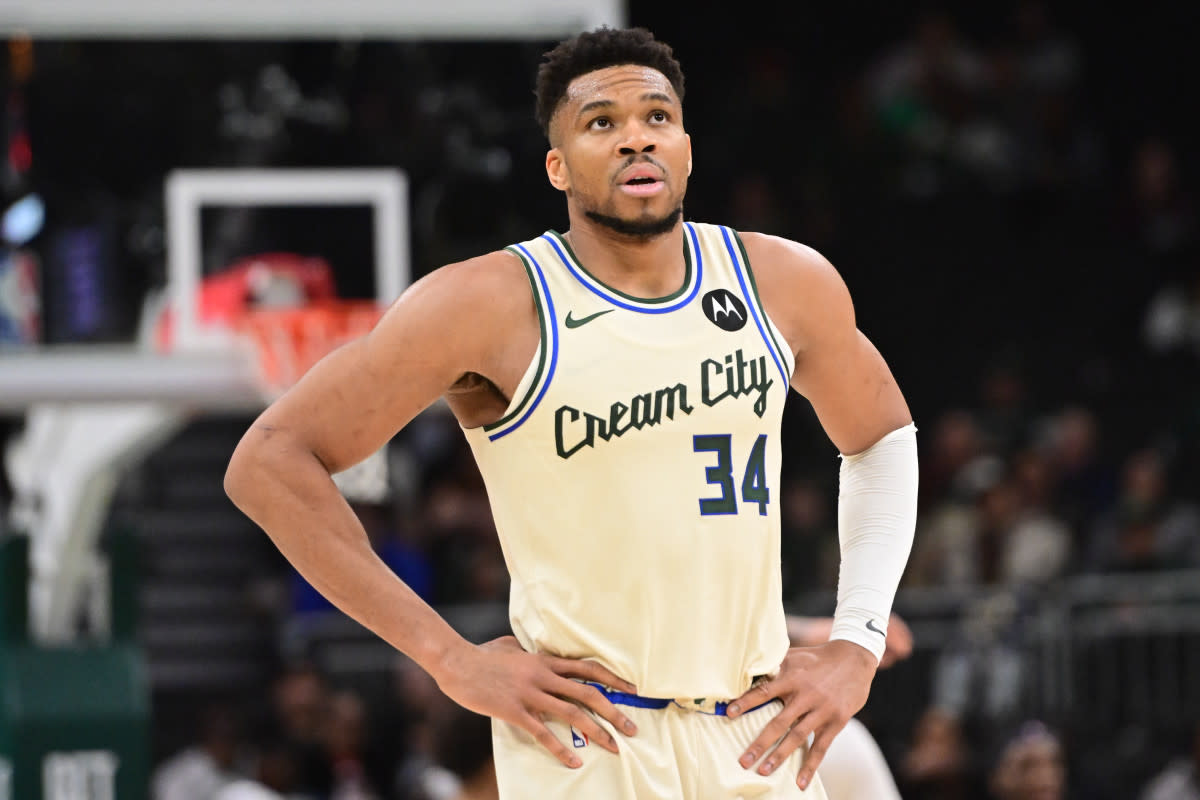 Milwaukee Bucks forward Giannis Antetokounmpo.Benny Sieu-Imagn Images