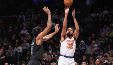 Karl-Anthony Towns’ double-double helps Knicks hold off Nets for fifth-straight win despite a family emergency