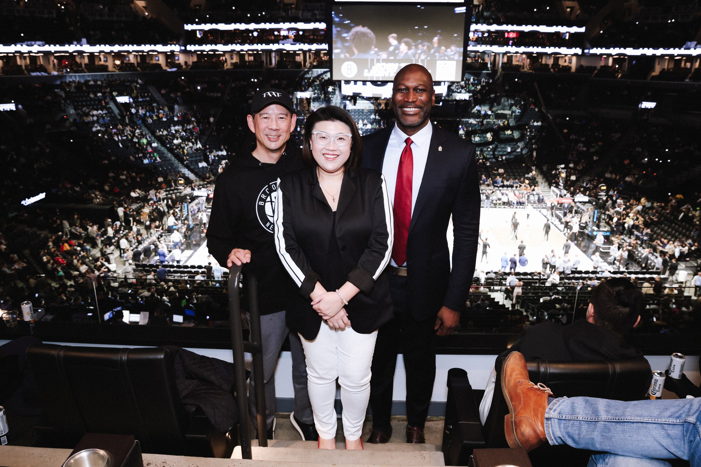 March 9, 2026: Norman Chen, Jessie Lee, and Gregg Bishop at Barclays Center in Brooklyn, NY.