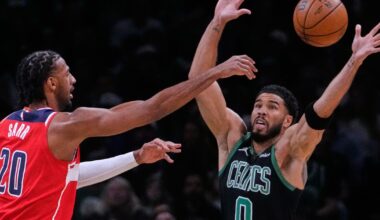 Tatum scores 20 points in 32 minutes, Celtics hand Wizards 11th straight loss 111-100 :: WRAL.com